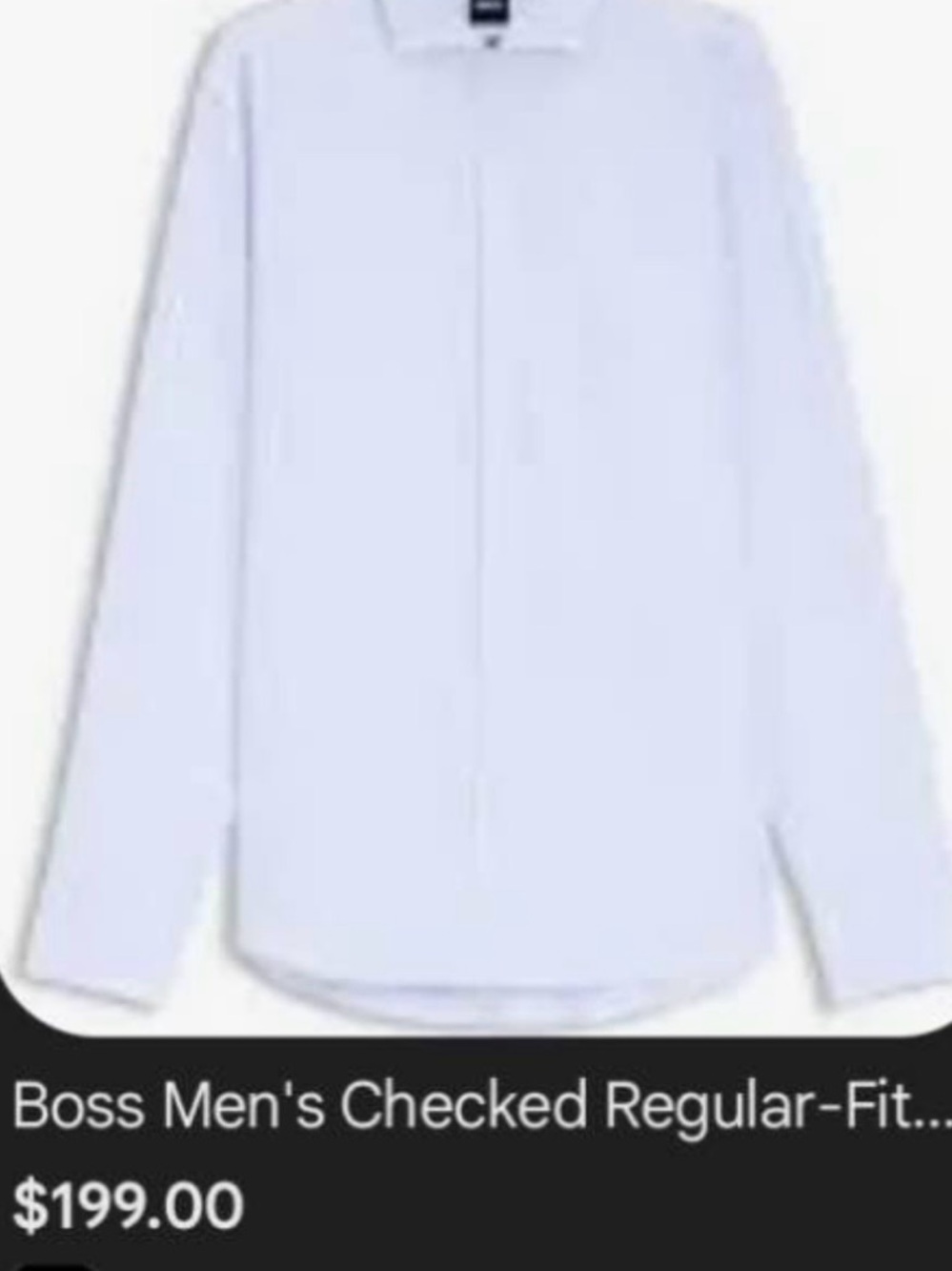 #623 Boss Hugo Performance Light Blue/white Dress Shirt. Excellent Condition